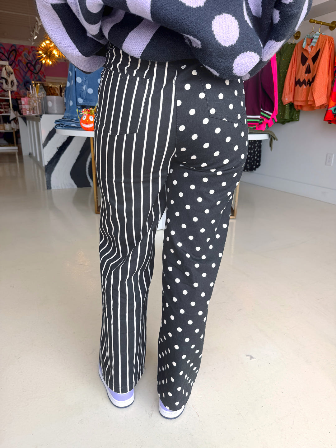 Black Mix, Dot & Stripe Pant