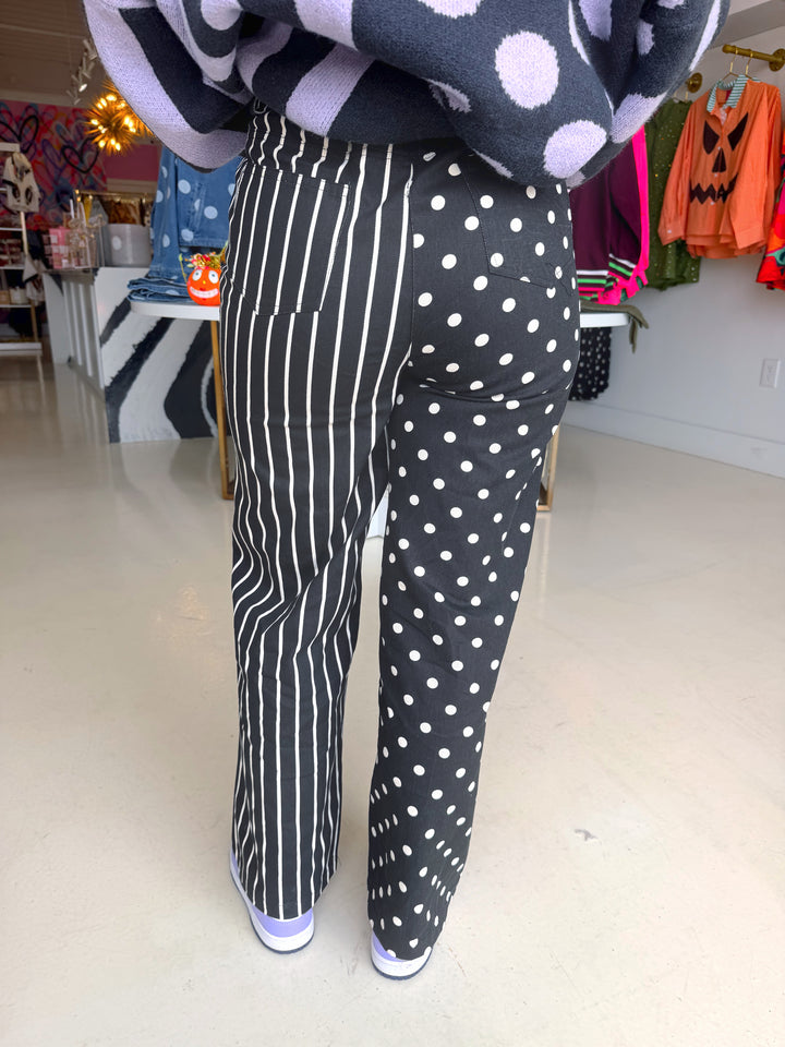 Black Mix, Dot & Stripe Pant