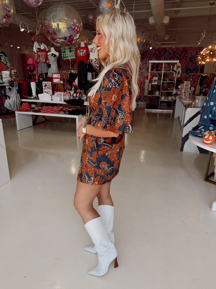 Eliza Floral Puff Sleeve Mini Dress