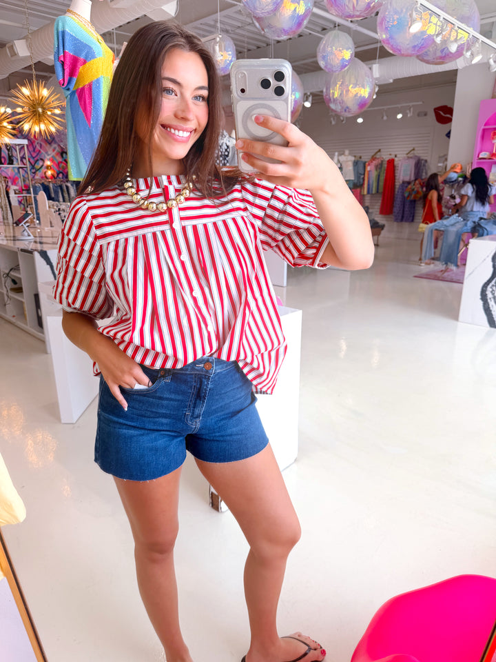 Medium Dark Stretch Micro High Rise Shorts