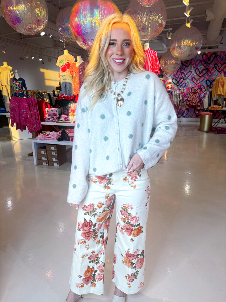 Spring Fling Polka Dot Button Down