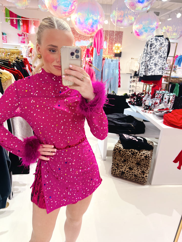 QOS Party Girl Pink Romper