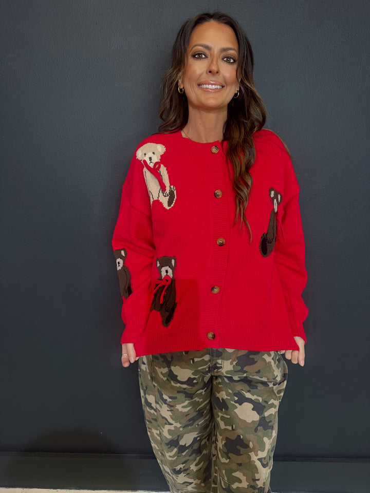 Tori Teaddy Bear Red Sweater