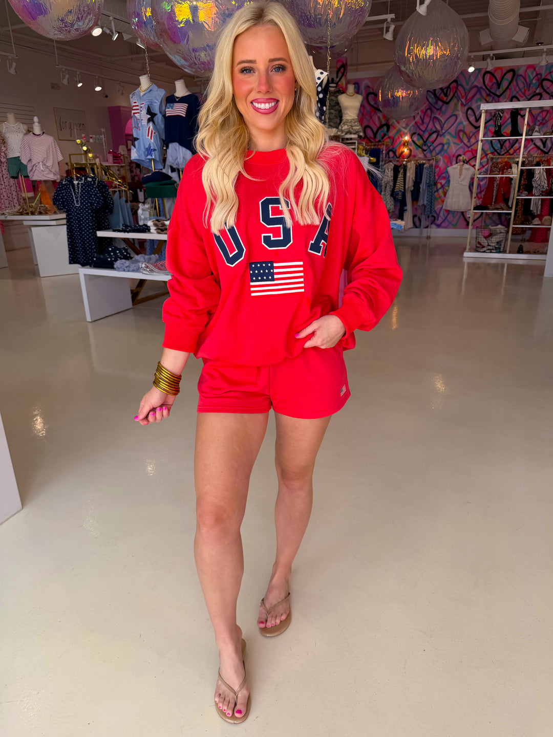 Cherry Red USA Sweatshirt
