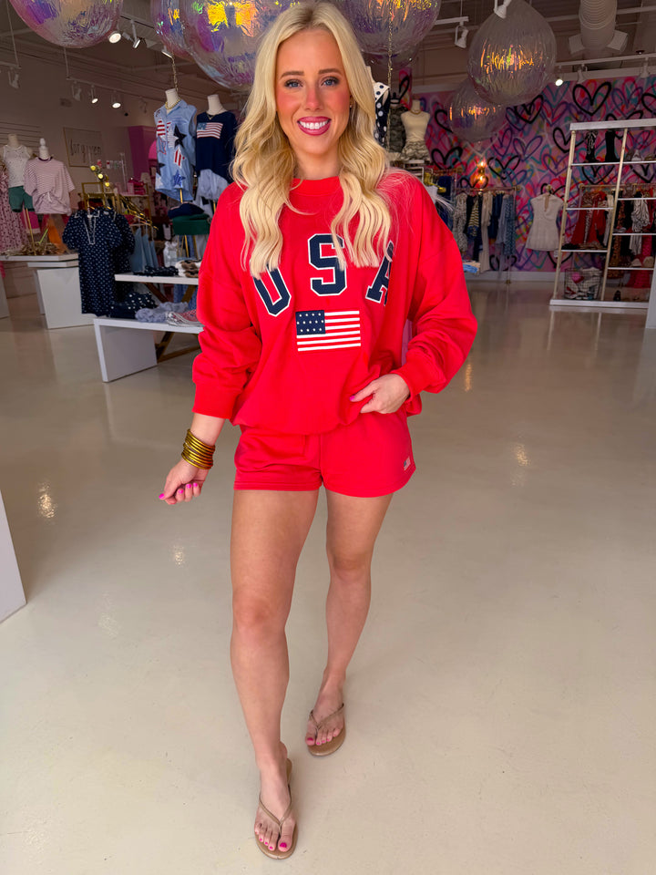 Cherry Red USA Sweatshirt