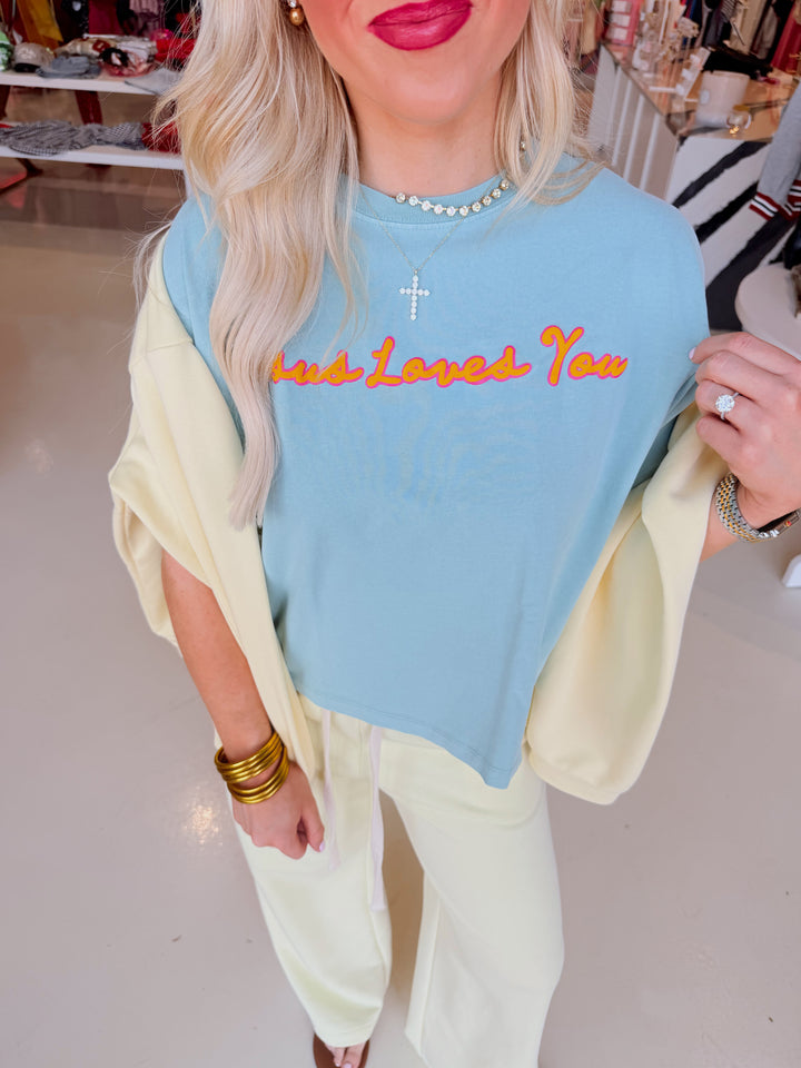 Jesus Loves You Crop Tee