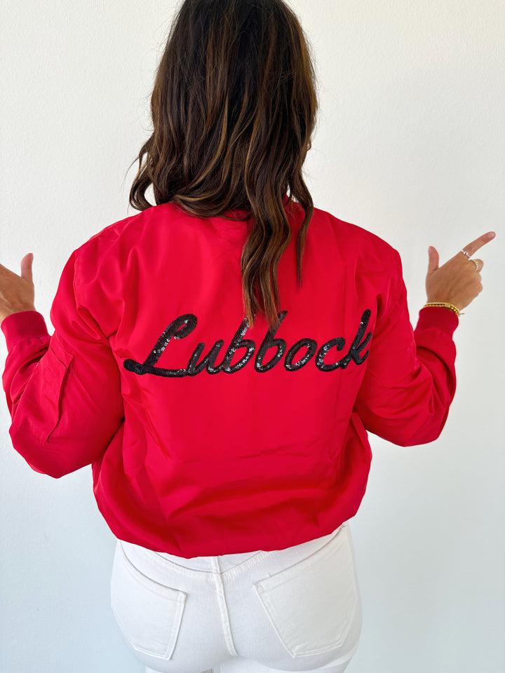 Red Lubbock Bomber Jacket