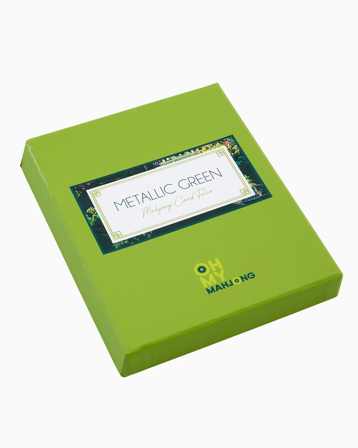 OH MY MAHJONG Metallic Green Card Folio