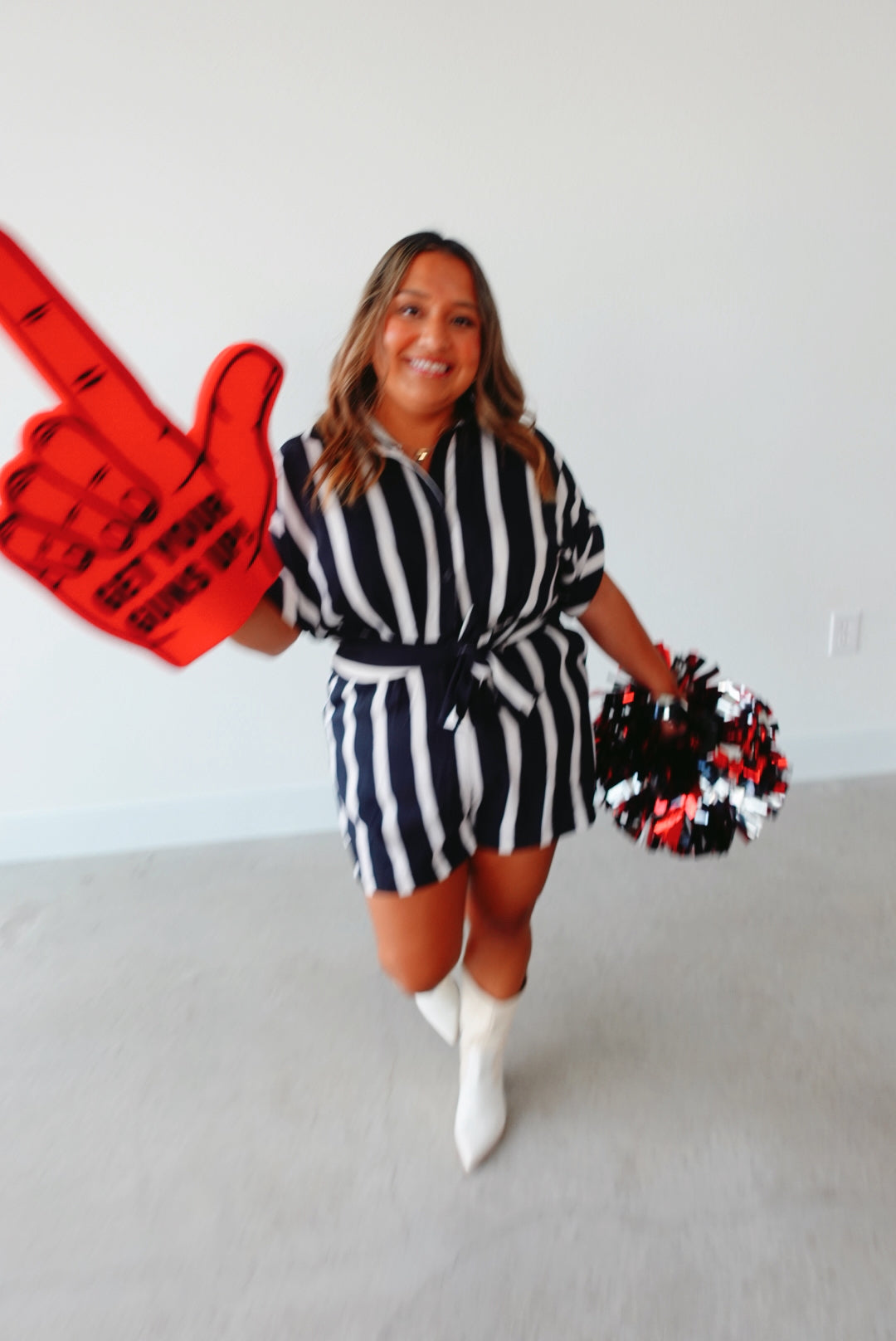 See You at the Jones Stripe Romper
