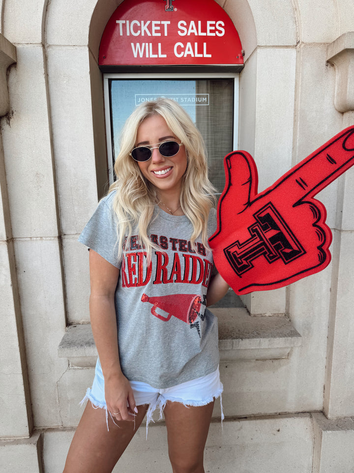 QOS Texas Tech Megaphone & Icons Tee