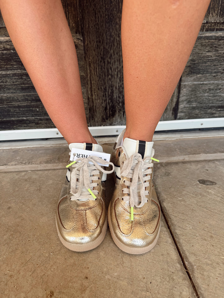 Sylvia Gold & Black Sneaker