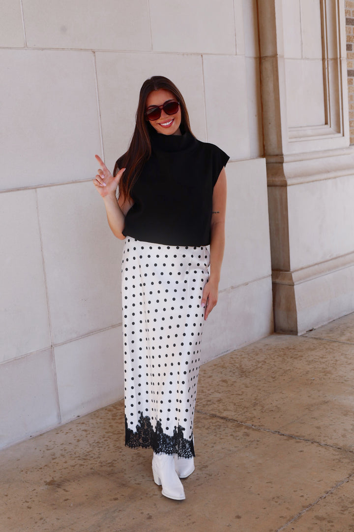Black Scoop Neck Top