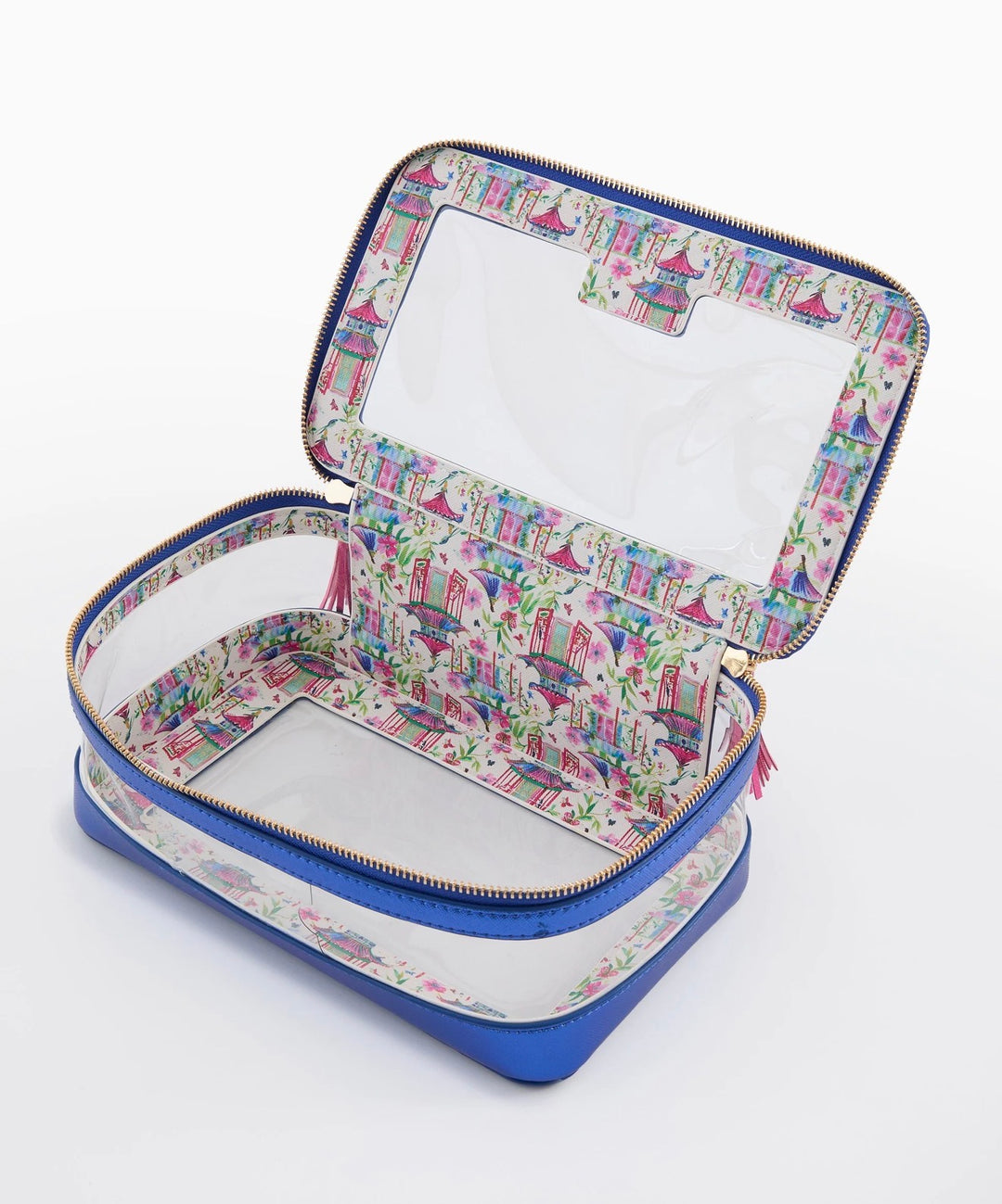 OH MY MAHJONG Metallic Blue Storage Tile Bag