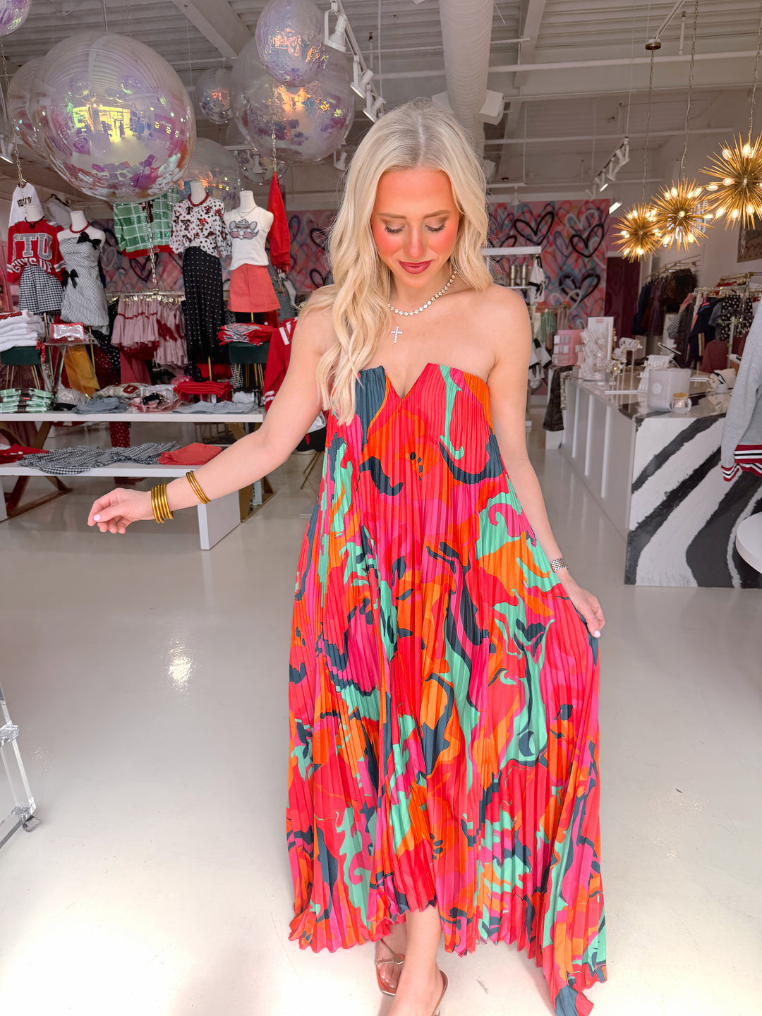 Karlie Pleat Maxi Dress