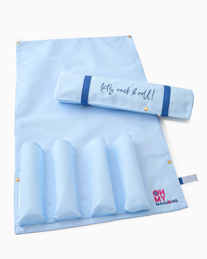 OH MY MAHJONG Light Blue Lets Rack & Roll Bag