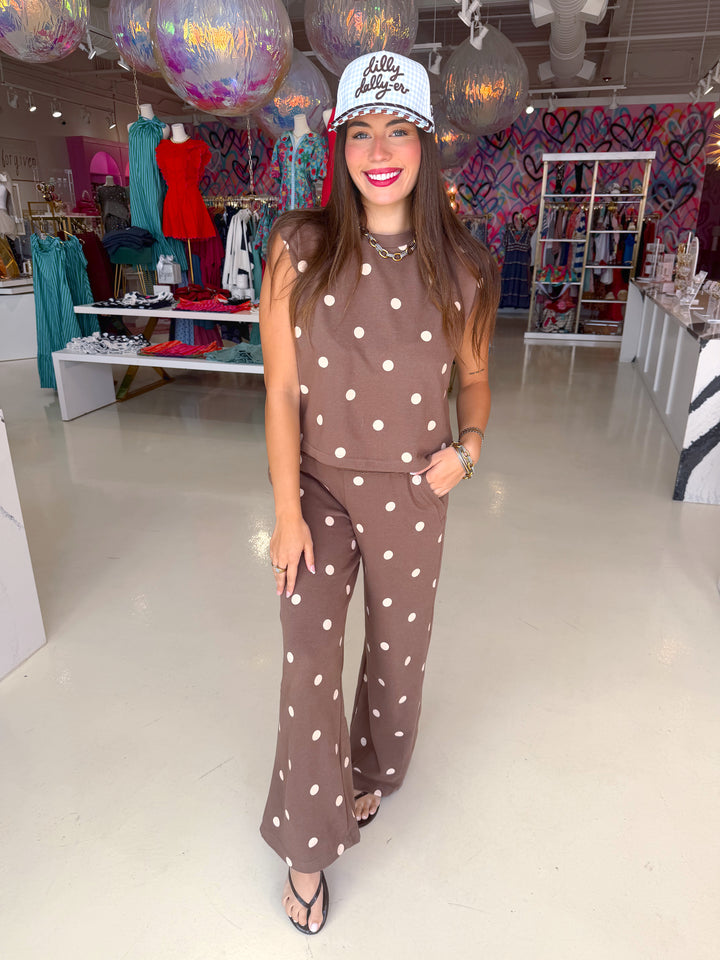 Mocha Polka Dot Set