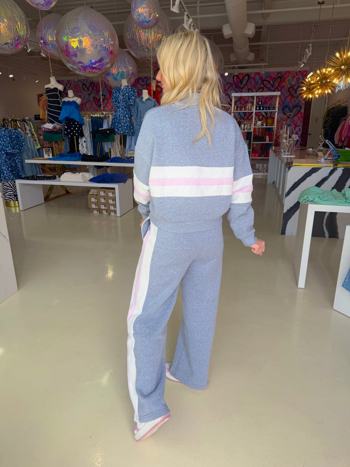 Vh Gray & Pink Stripe Set
