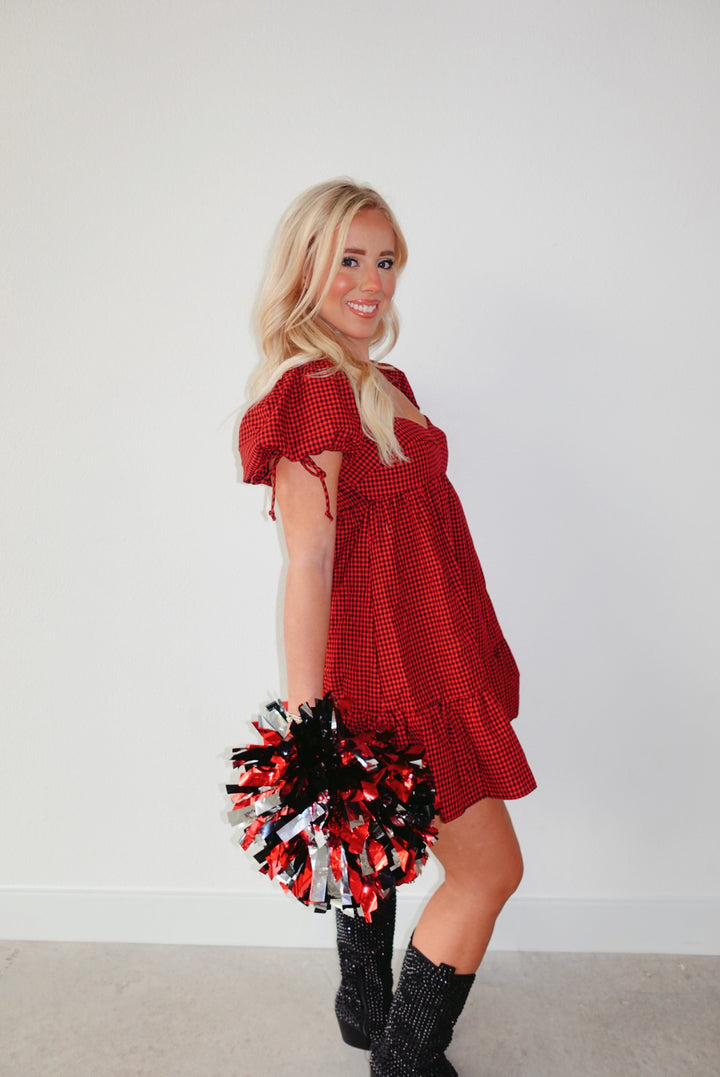 Black|Red Sassy Checkered Dress