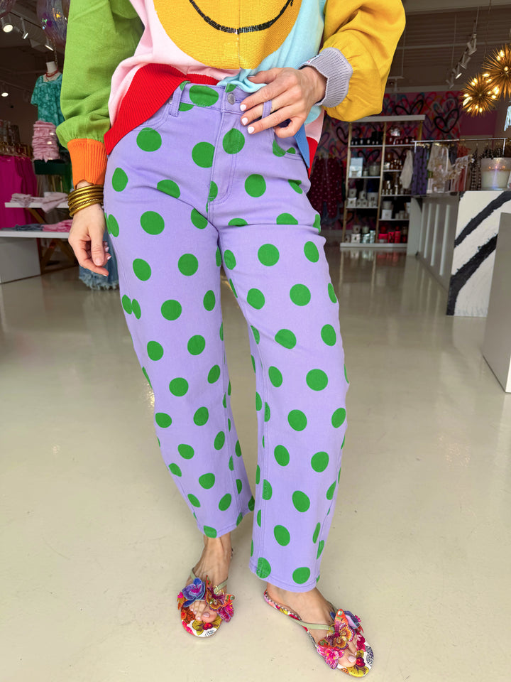 Prickly Pear Polka Dot Pants
