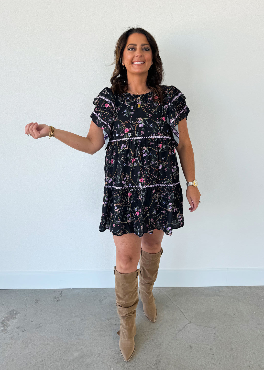 Fall Floral Dress