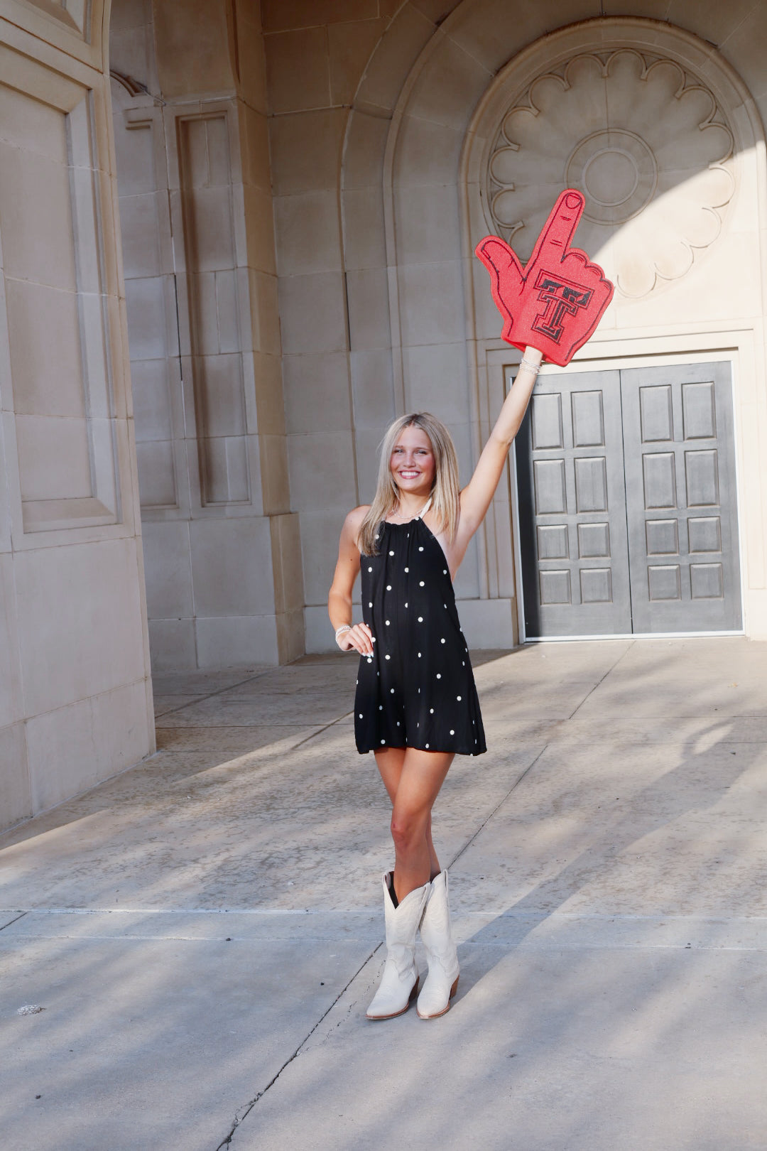 Black Polkadot Halter Romper