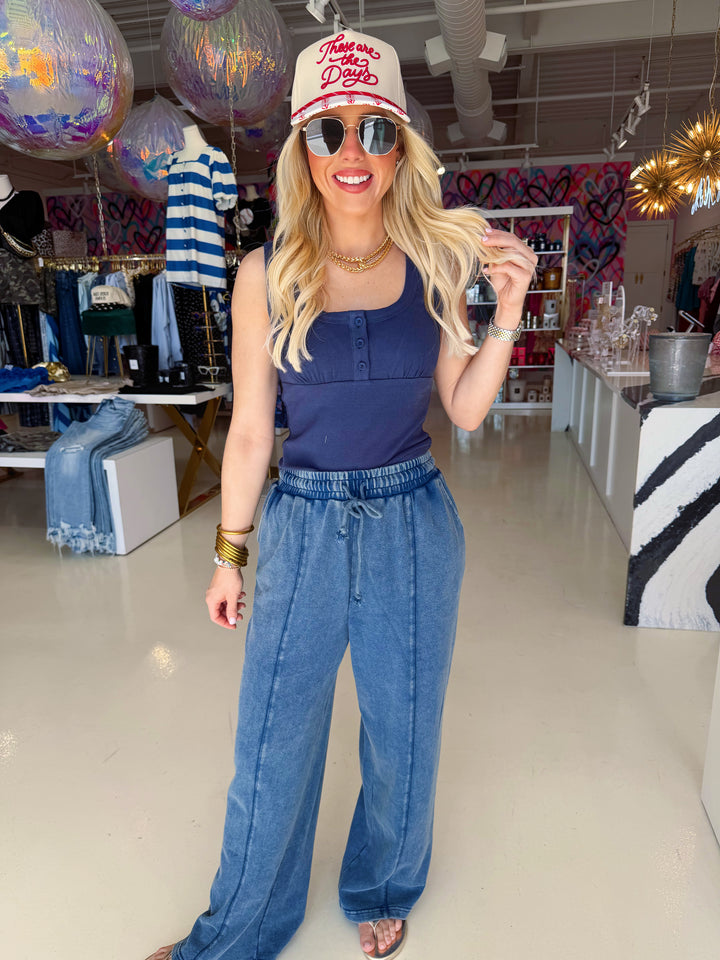 The Everyday On the Go Navy Pants