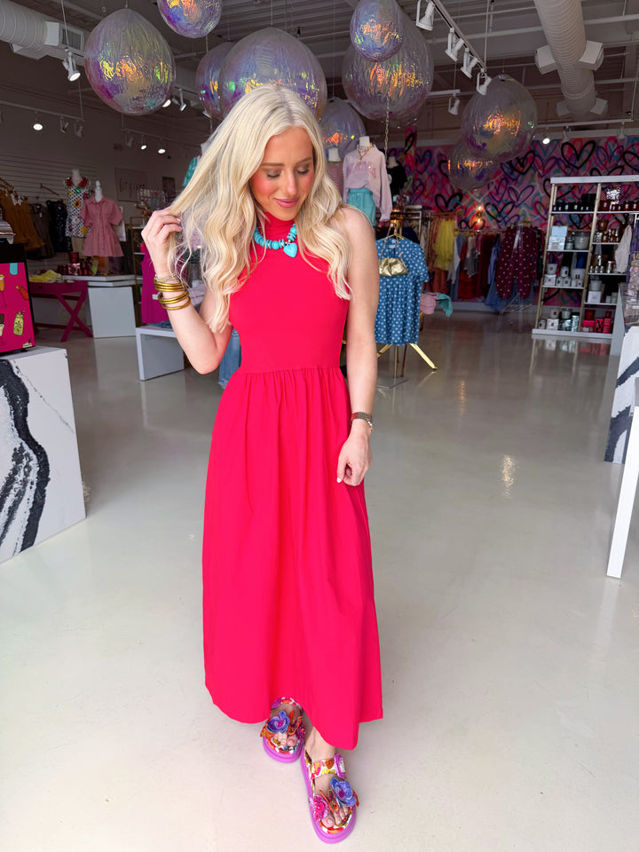 Coral Muse Maxi Dress