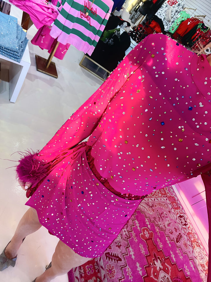 QOS Party Girl Pink Romper