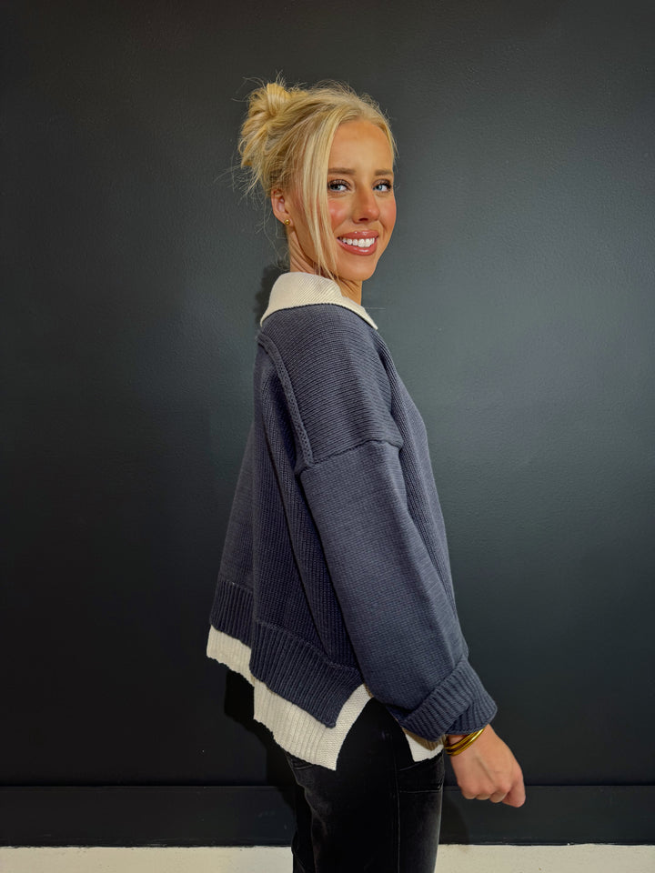 Rocky Navy Blue Sweater