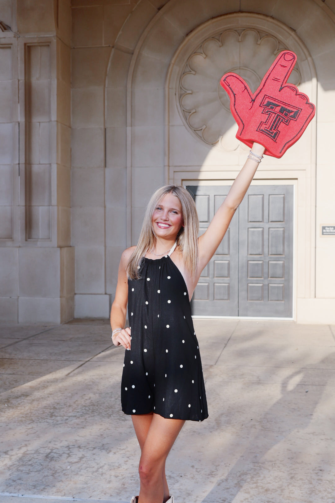 Black Polkadot Halter Romper