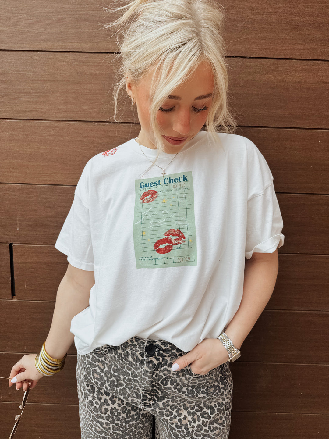 Vintage White Guest Check Merch Tee