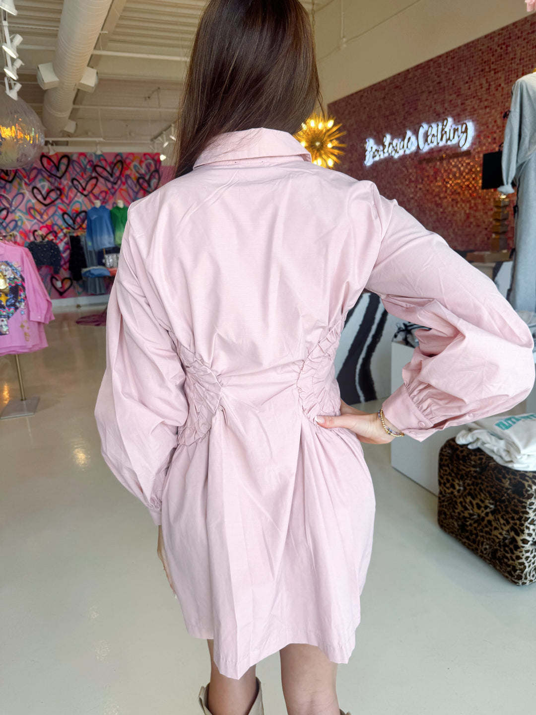 So Girly Sinched Pink Dress