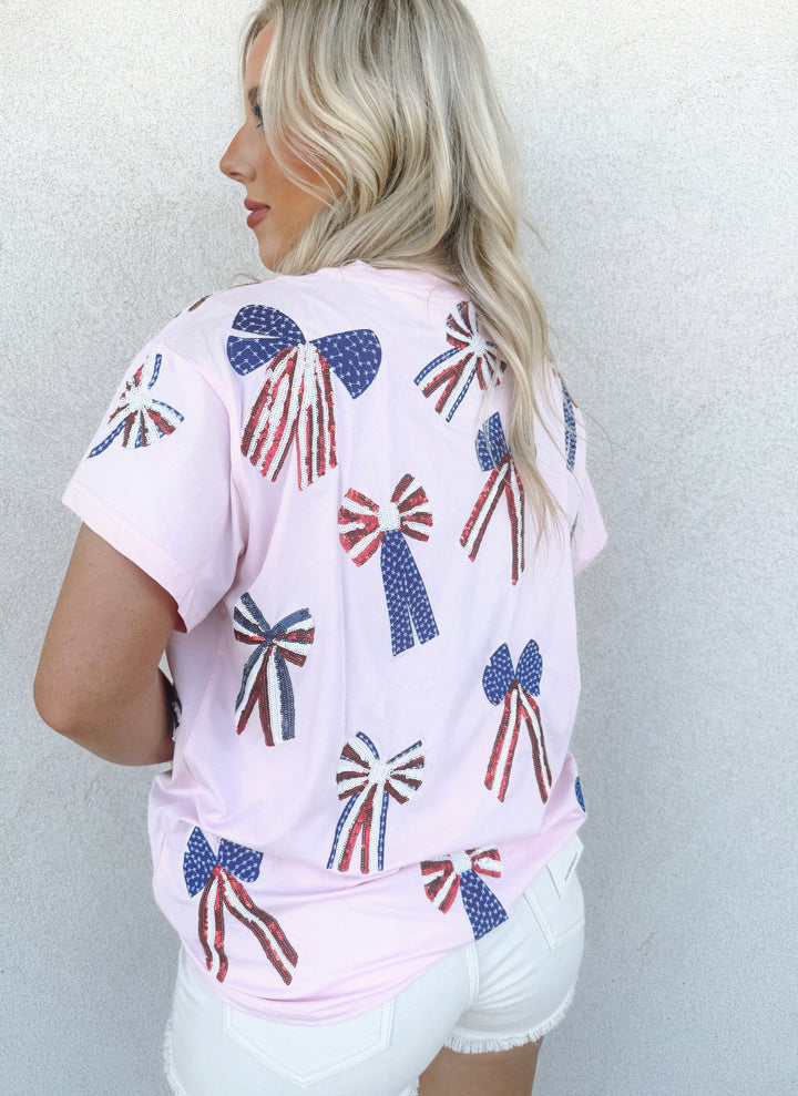 QOS Scattered American Bow Tee