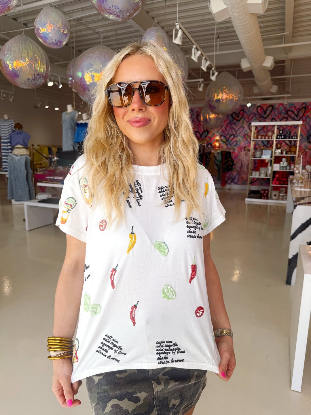 QOS White Spicy Margarita Recipe Icon Tee