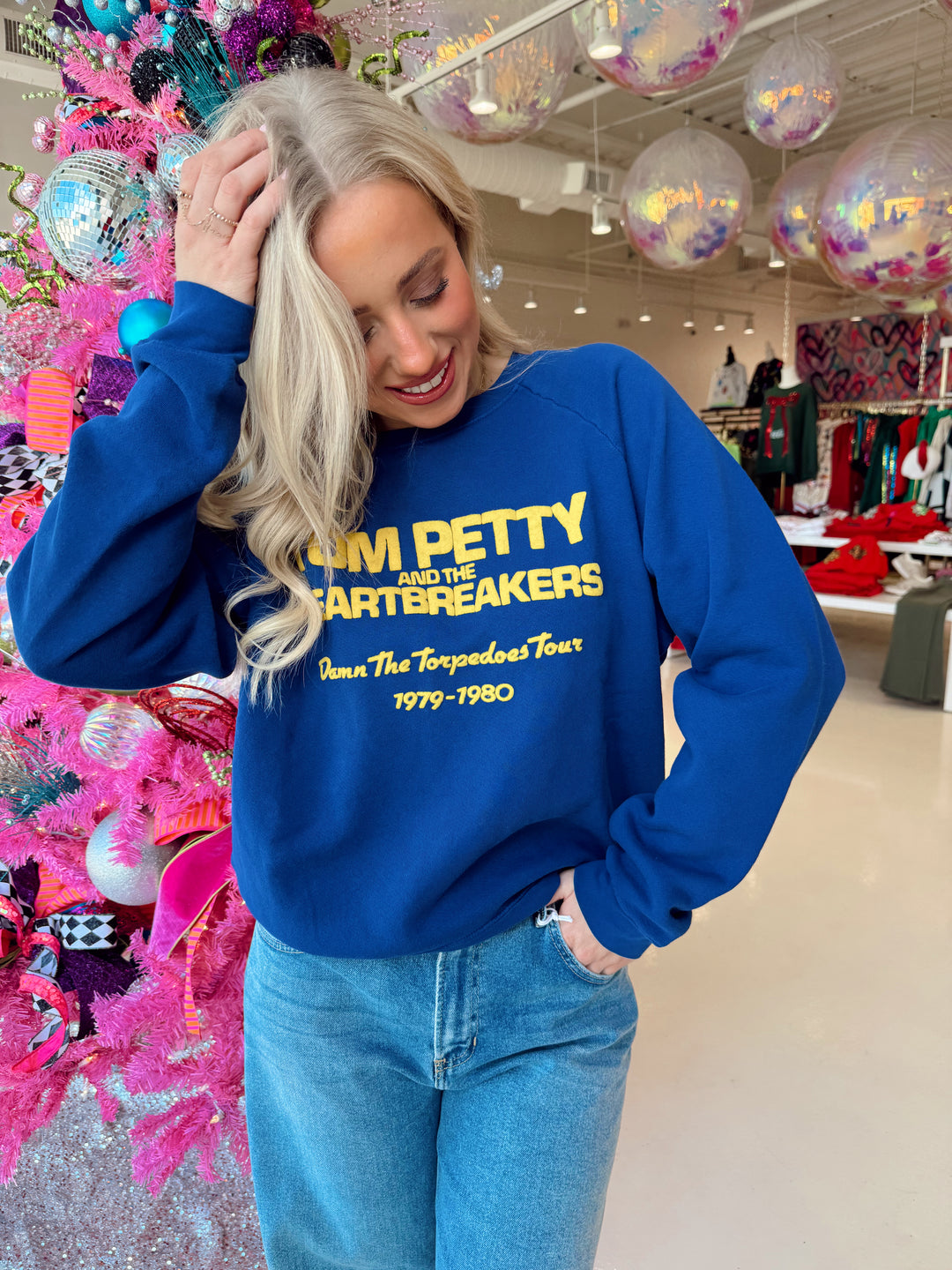 Blue Tom Petty Damn The Torpedoes Sweatshirt