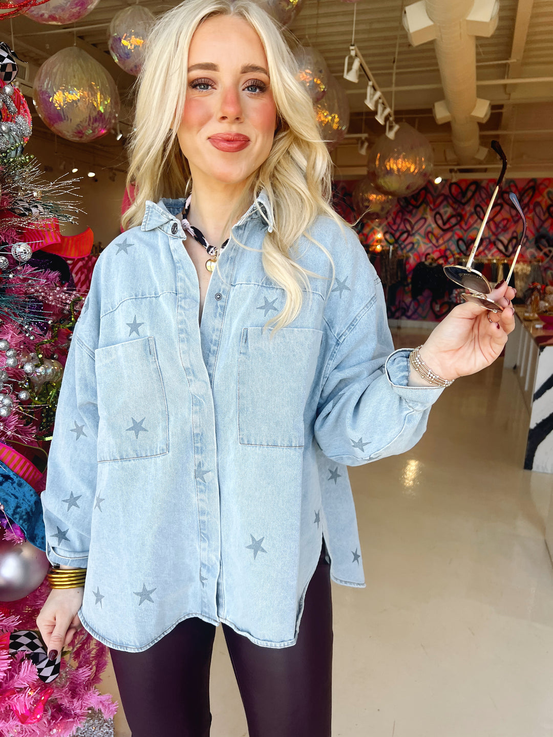 Stary Night Denim Button Down