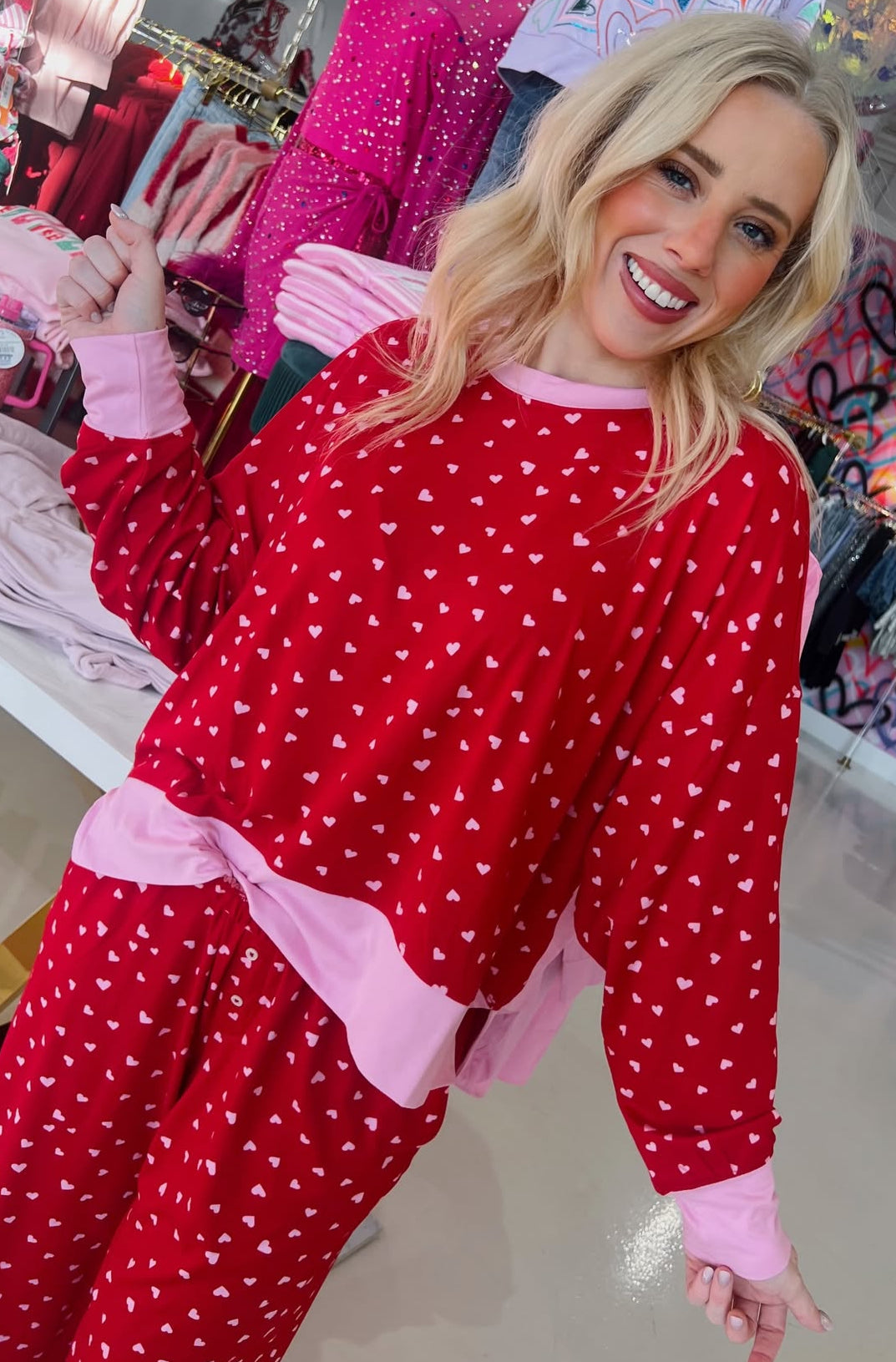 Hearts All Over Ultra Soft PJ Set
