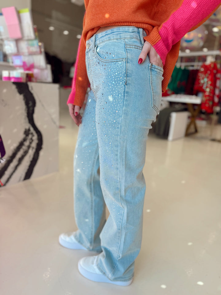 Dazzling Stretch Denim Pants