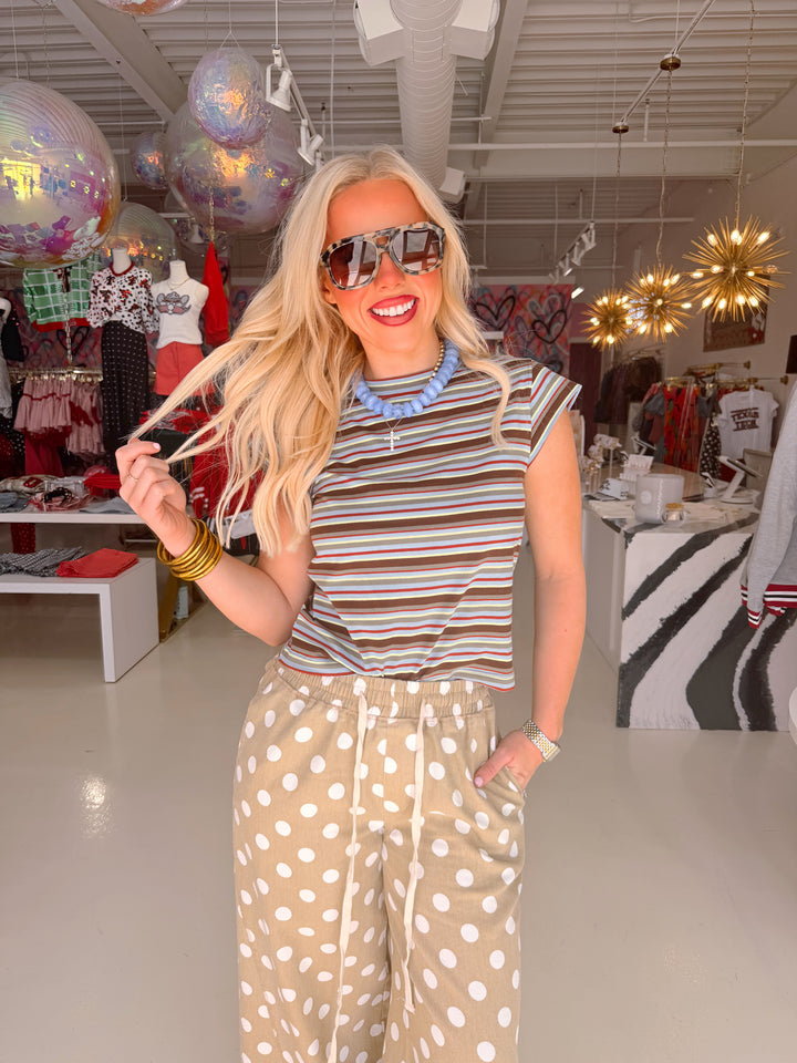 Lizz Blue Stripe Tee