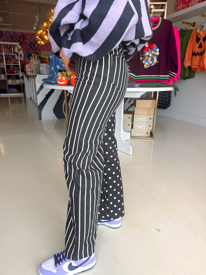 Black Mix, Dot & Stripe Pant