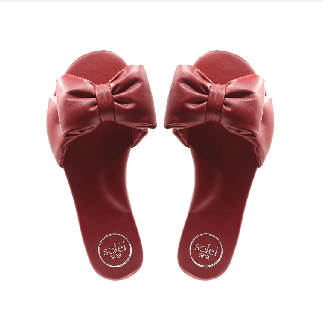 Solei Bow Sandals Red