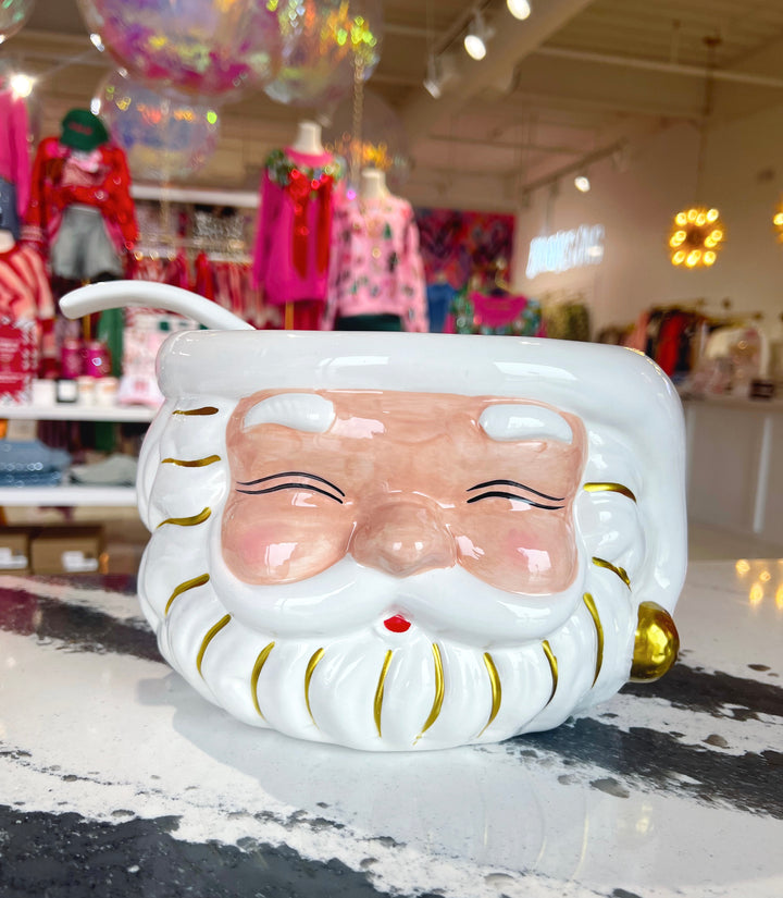 White Santa Punch Bowl & Ladle