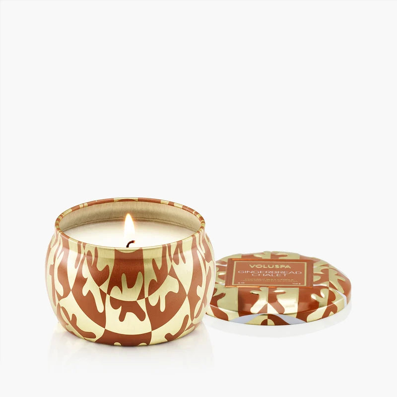 Voluspa Gingerbread Chalet Mini Tin Candle