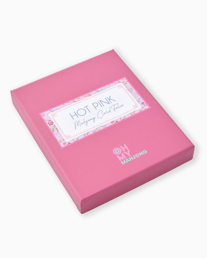 OH MY MAHJONG Hot Pink Card Folio