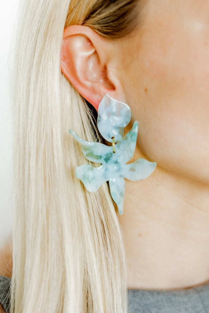 Flora Statment Earrings | Jelly Mint
