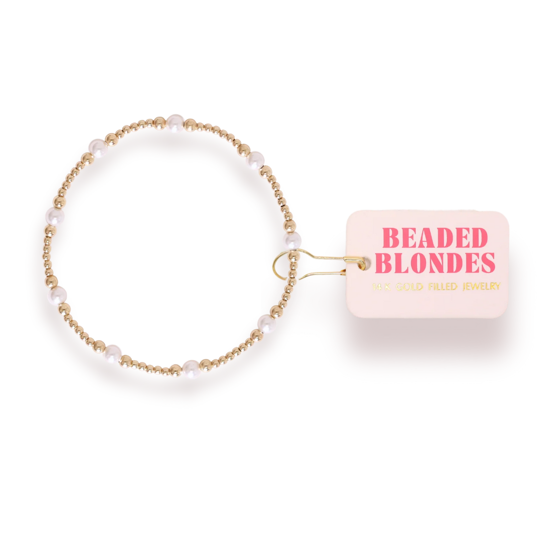 Gold Dainty Beaded Blondes