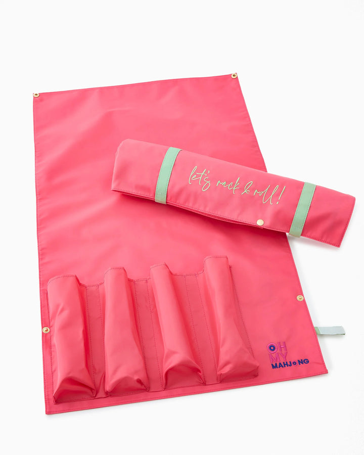 OH MY MAHJONG Strawberry Pink Lets Rack & Roll Bag