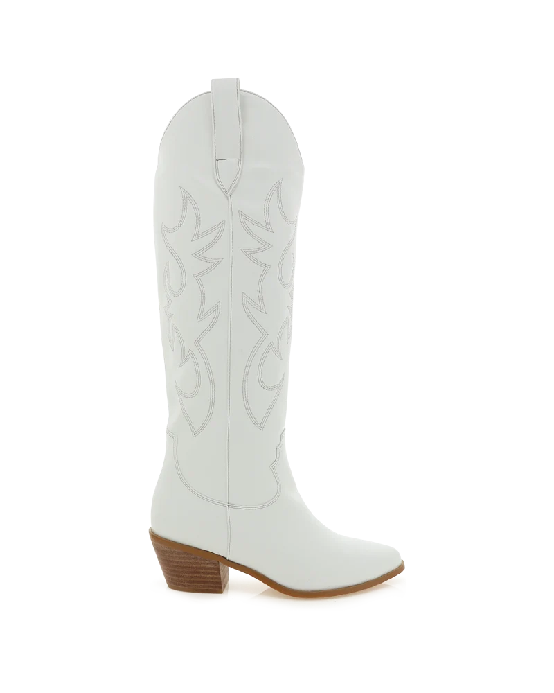 Indie White Cowboy Boot