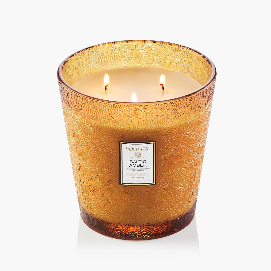 VOLUSPA- BALTIC AMBER 3 WICK HEARTH CANDLE
