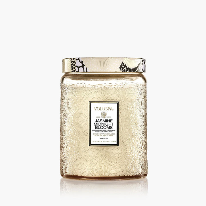VOLUSPA-JASMINE MIDNIGHT BLOOMS LARGE JAR CANDLE